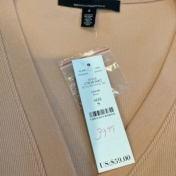 White House Black Market Puff Sleeve Top - Picture 3 of 4